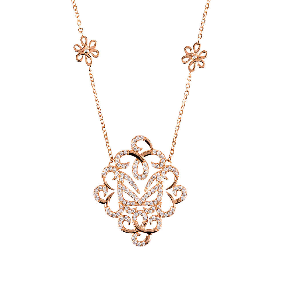 Rose Gold Fancy Necklace | Vamp London Jewellery