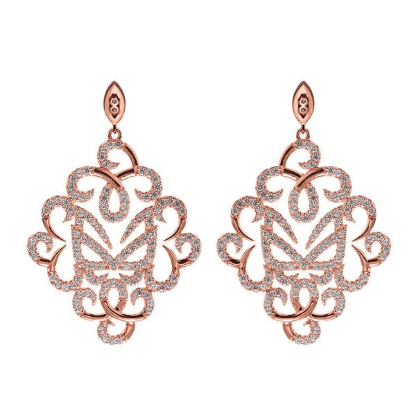 Rose Gold Fancy Earrings | Vamp London Jewellery
