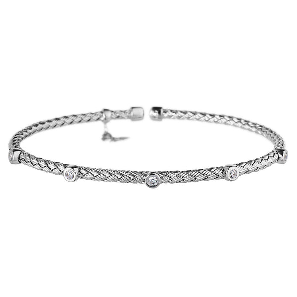 Silver Bracelet 5 CZ | Vamp London Jewellery