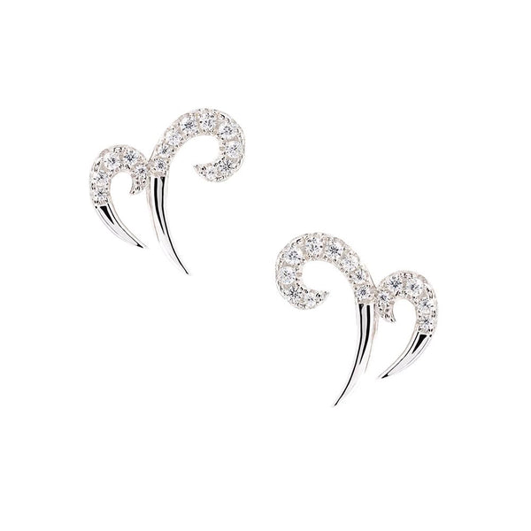 Silver Double Spike Earrings | Vamp London Jewellery