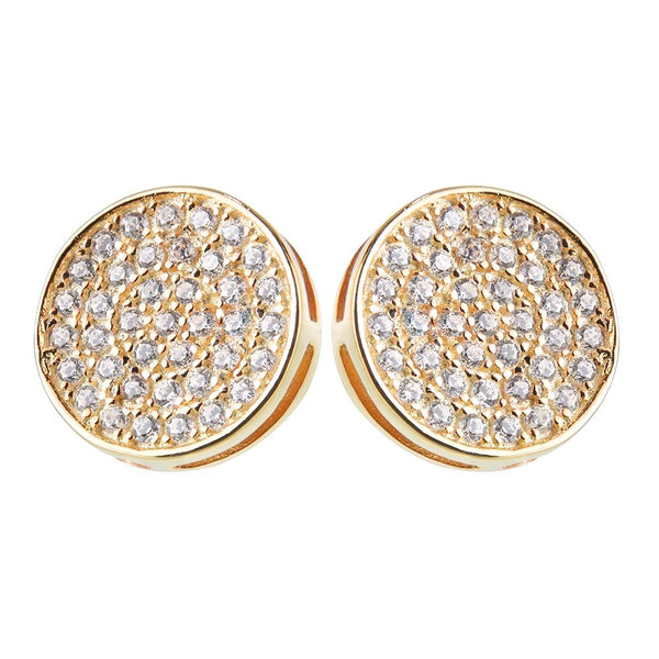 Yellow Gold Disc Earrings | Vamp London Jewellery