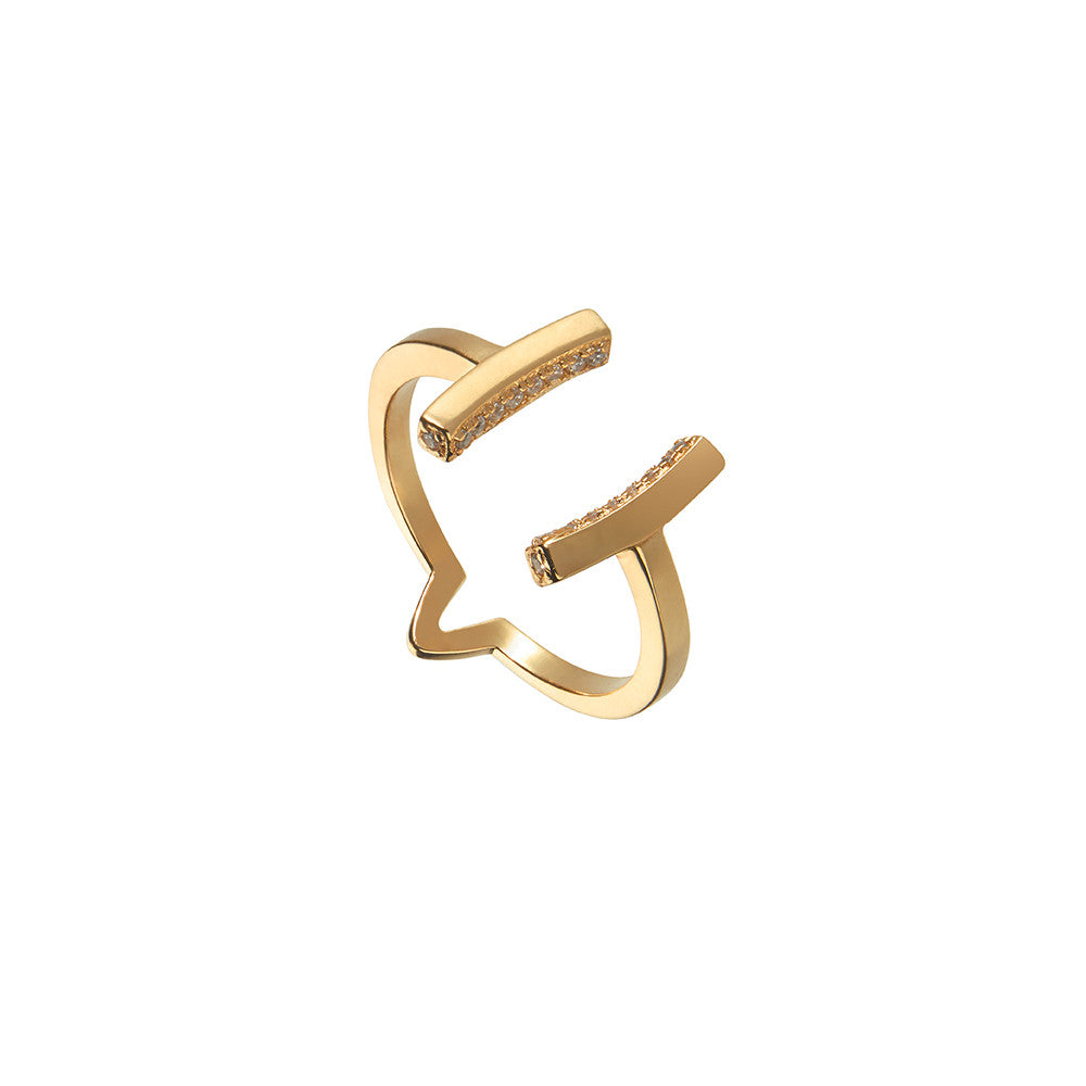 Yellow Gold Cuff Ring | Vamp London Jewellery