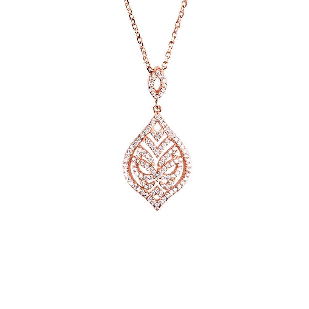 Rose Gold Tear Drop Necklace | Vamp London Jewellery