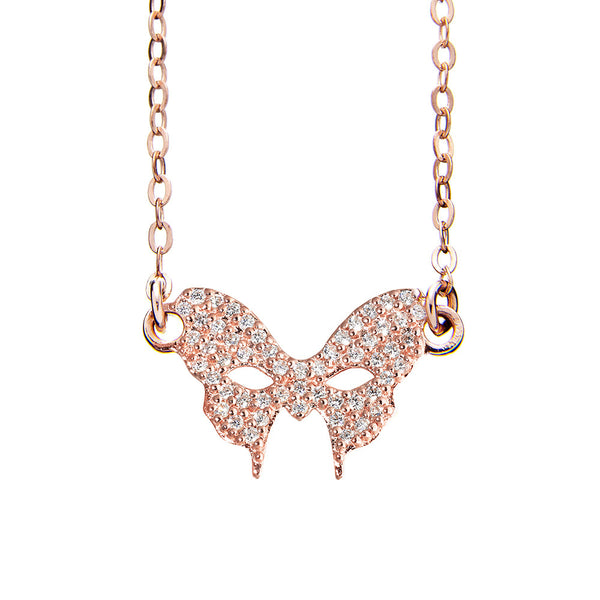 Rose Gold Pave Necklace | Vamp London Jewellery