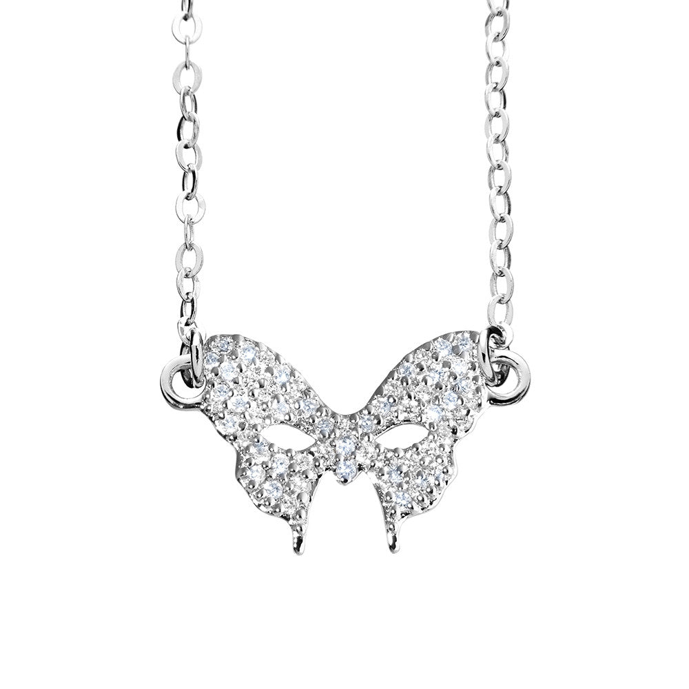 Silver Mask Necklace | Vamp London Jewellery