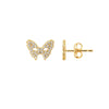 Yellow Gold Pave Earrings | Vamp London Jewellery