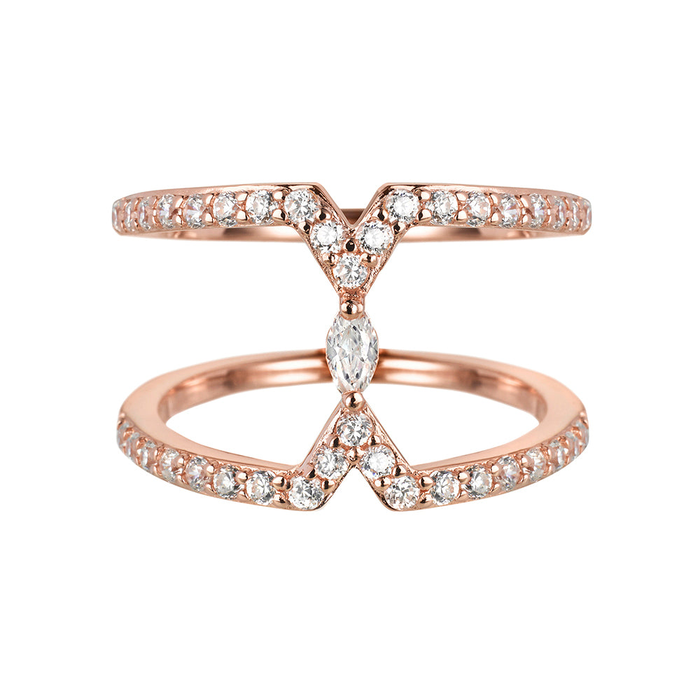 Rose Gold Marquise Ring | Vamp London Jewellery