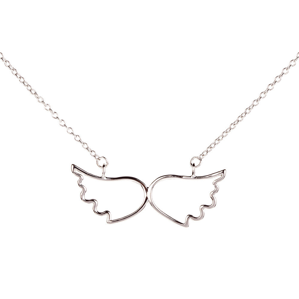 Symbolic Angel Wing Silver Necklace | Vamp London Jewellery