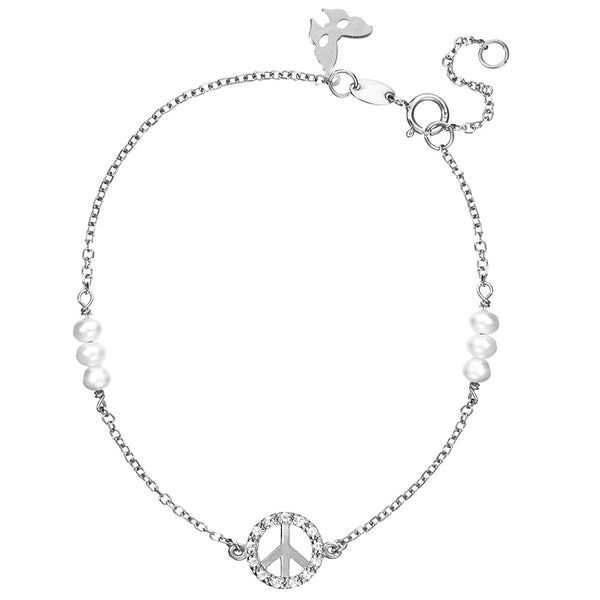 Symbolic Peace Silver Bracelet | Vamp London Jewellery