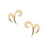 Yellow Gold Double Spike Earrings | Vamp London Jewellery
