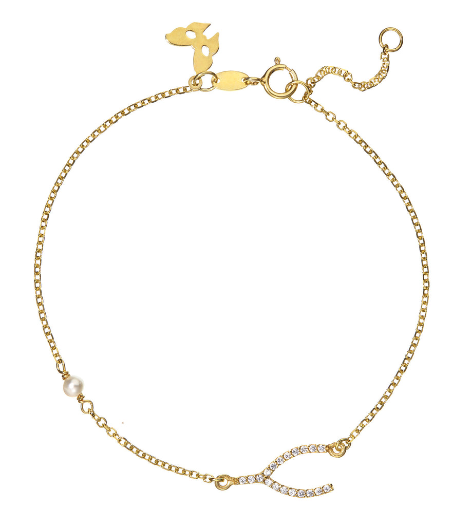 Yellow Gold Wish Bracelet | Vamp London Jewellery