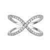 Silver Crossover Ring | Vamp London Jewellery