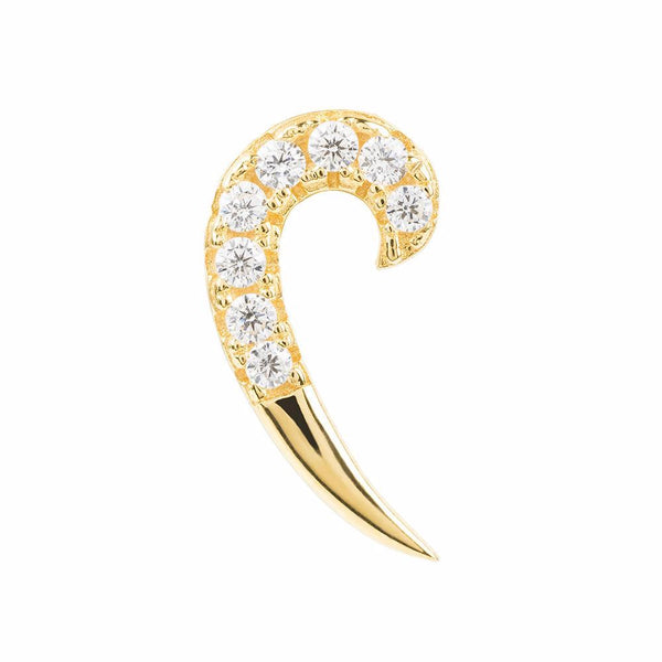 Yellow Gold Spike Earrings | Vamp London Jewellery