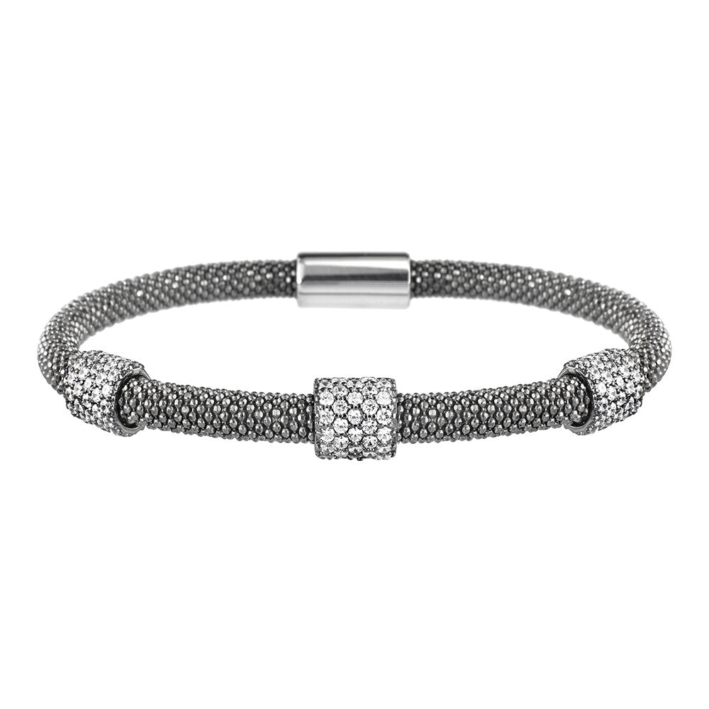 Oxidised Bracelet 3 Clusters | Vamp London Jewellery