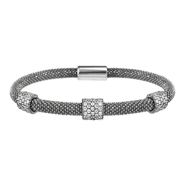 Oxidised Bracelet 3 Clusters | Vamp London Jewellery