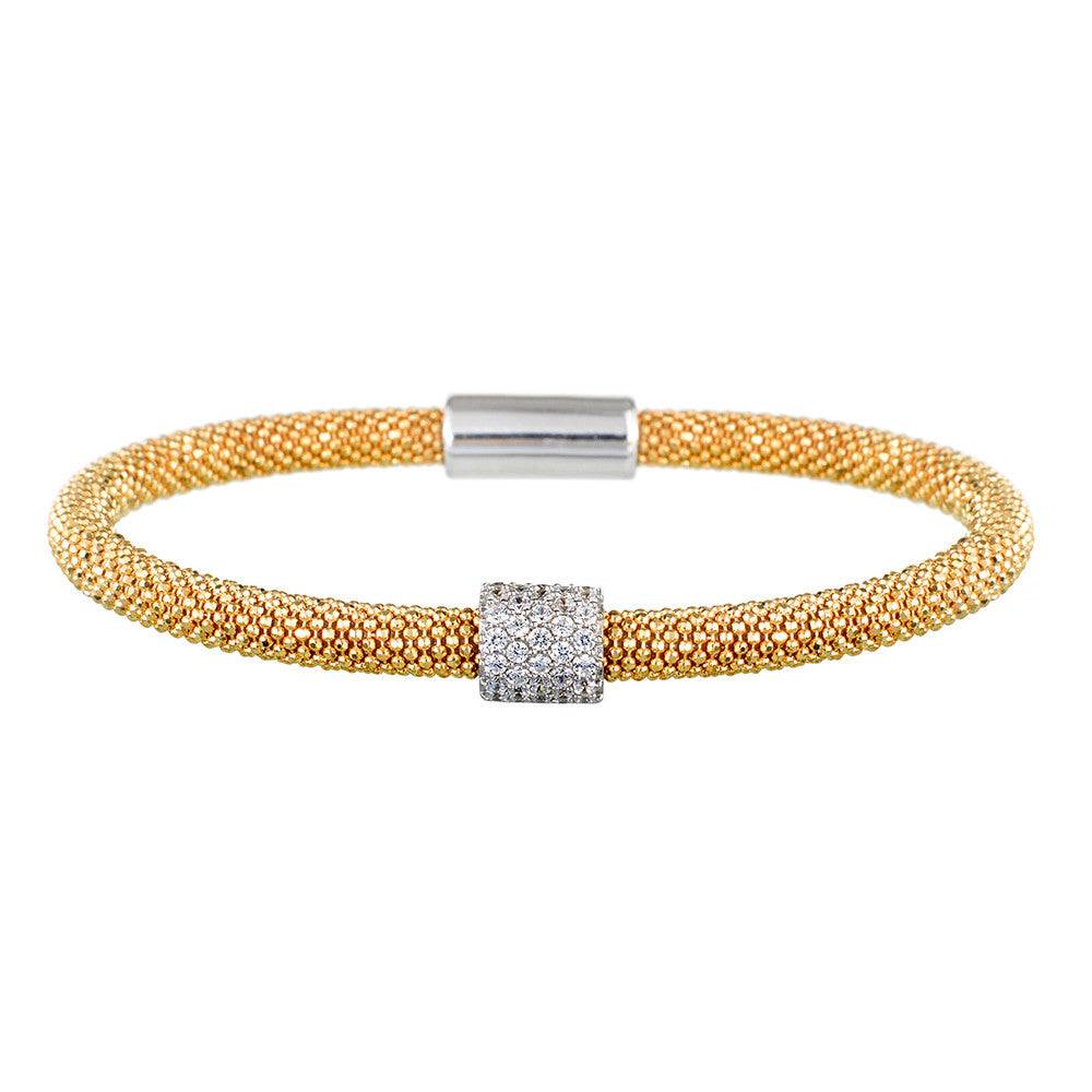 Yellow Gold Bracelet 1 Cluster | Vamp London Jewellery