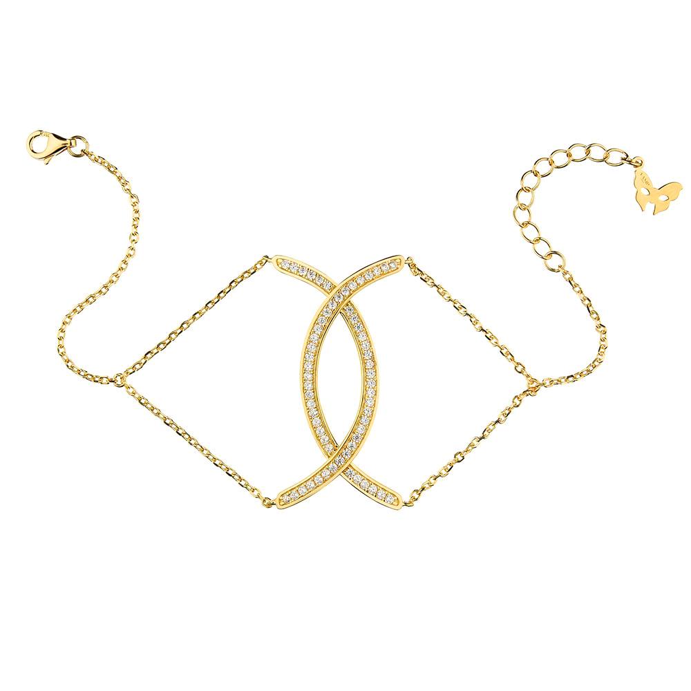 Yellow Gold Curve Bracelet | Vamp London Jewellery