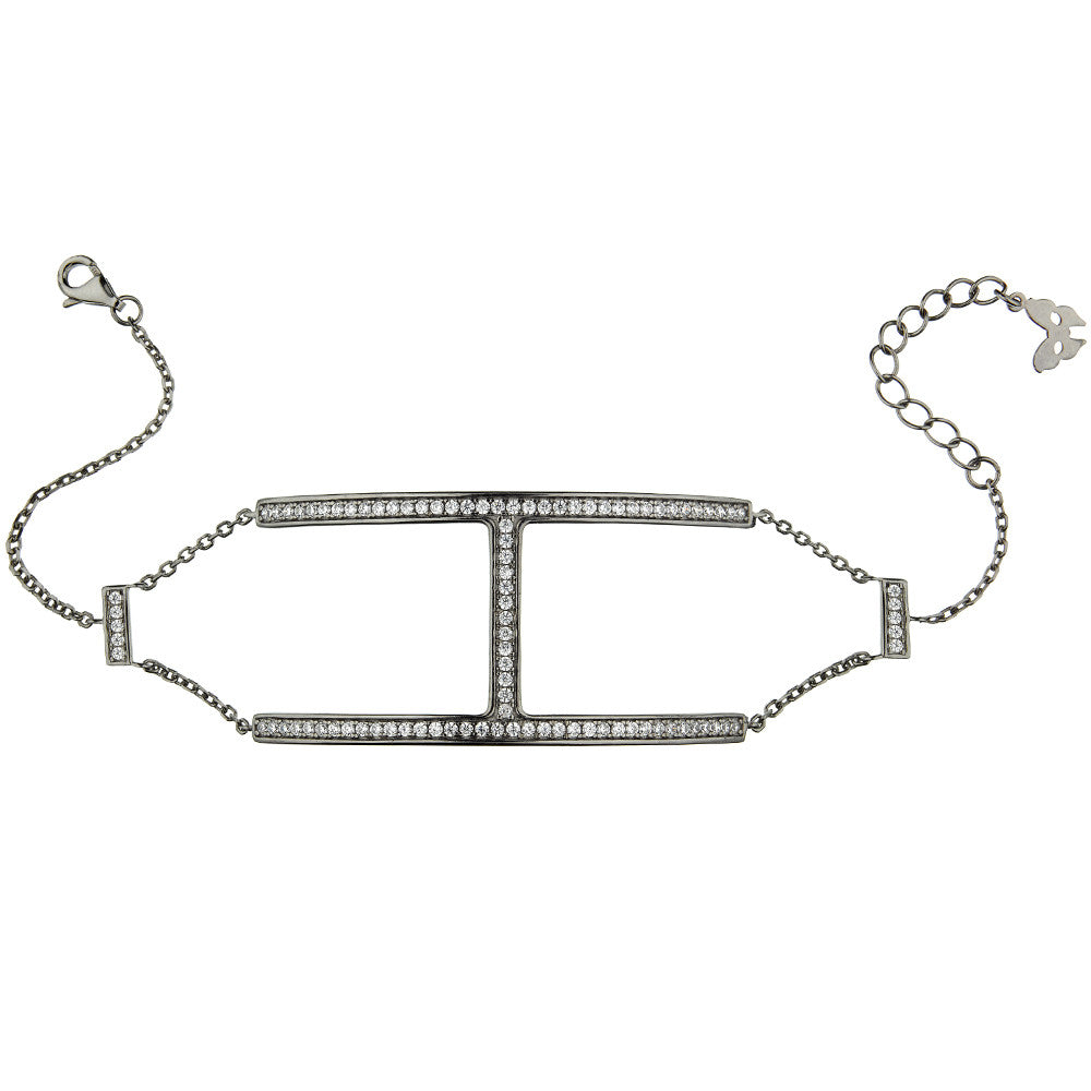 Oxidised H Bracelet | Vamp London Jewellery