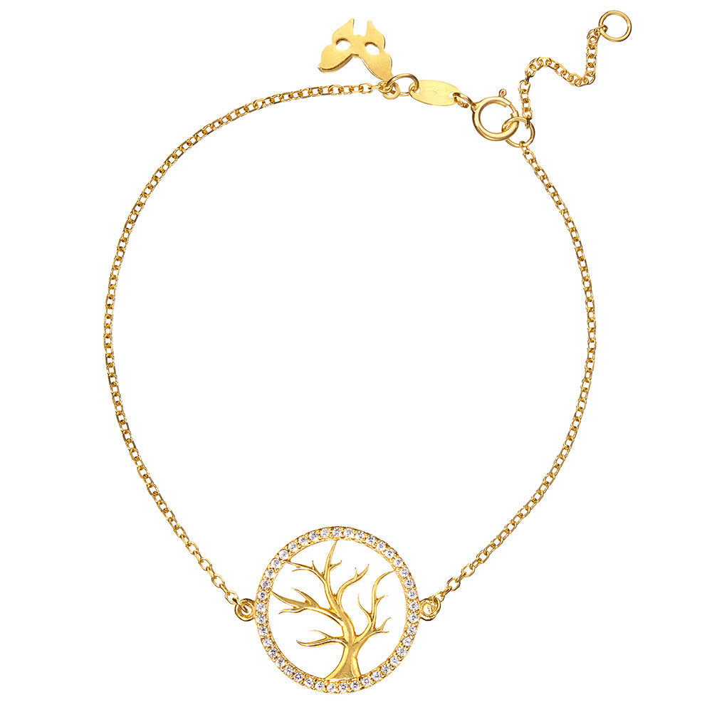 Yellow Gold Tree of Life Bracelet | Vamp London Jewellery