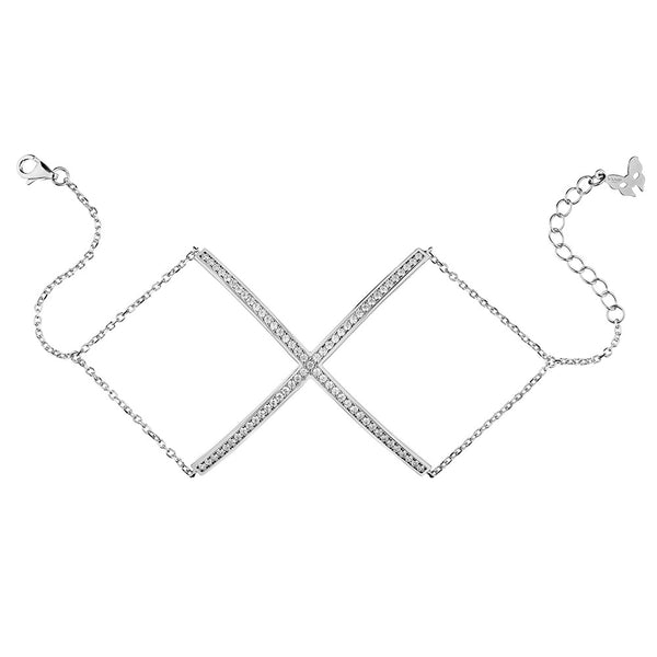 Silver X Bracelet | Vamp London Jewellery