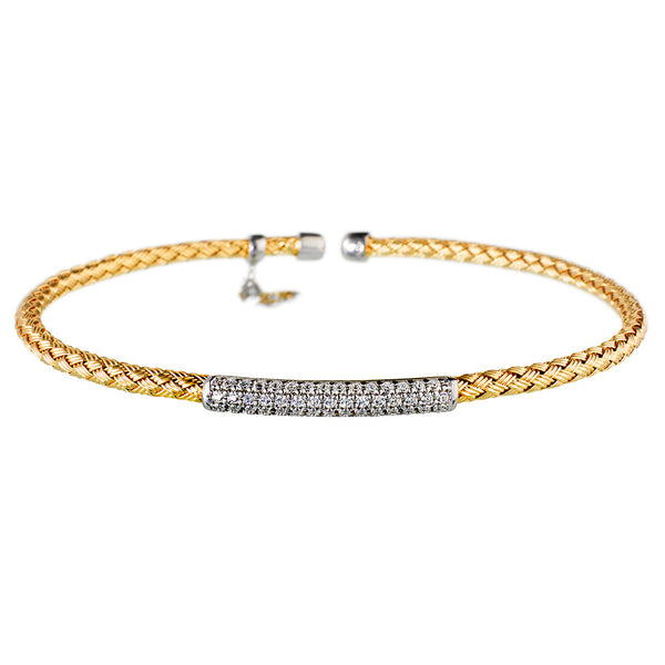 Yellow Gold Bar Bracelet | Vamp London Jewellery