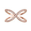 Rose Gold Crossover Ring | Vamp London Jewellery
