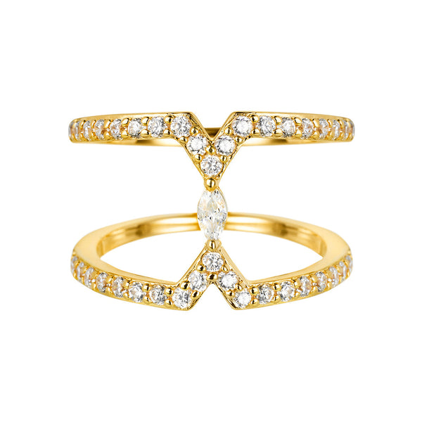 Yellow Gold Marquise Ring | Vamp London Jewellery