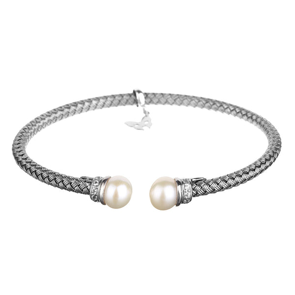 Oxidised Pearl Bracelet | Vamp London Jewellery