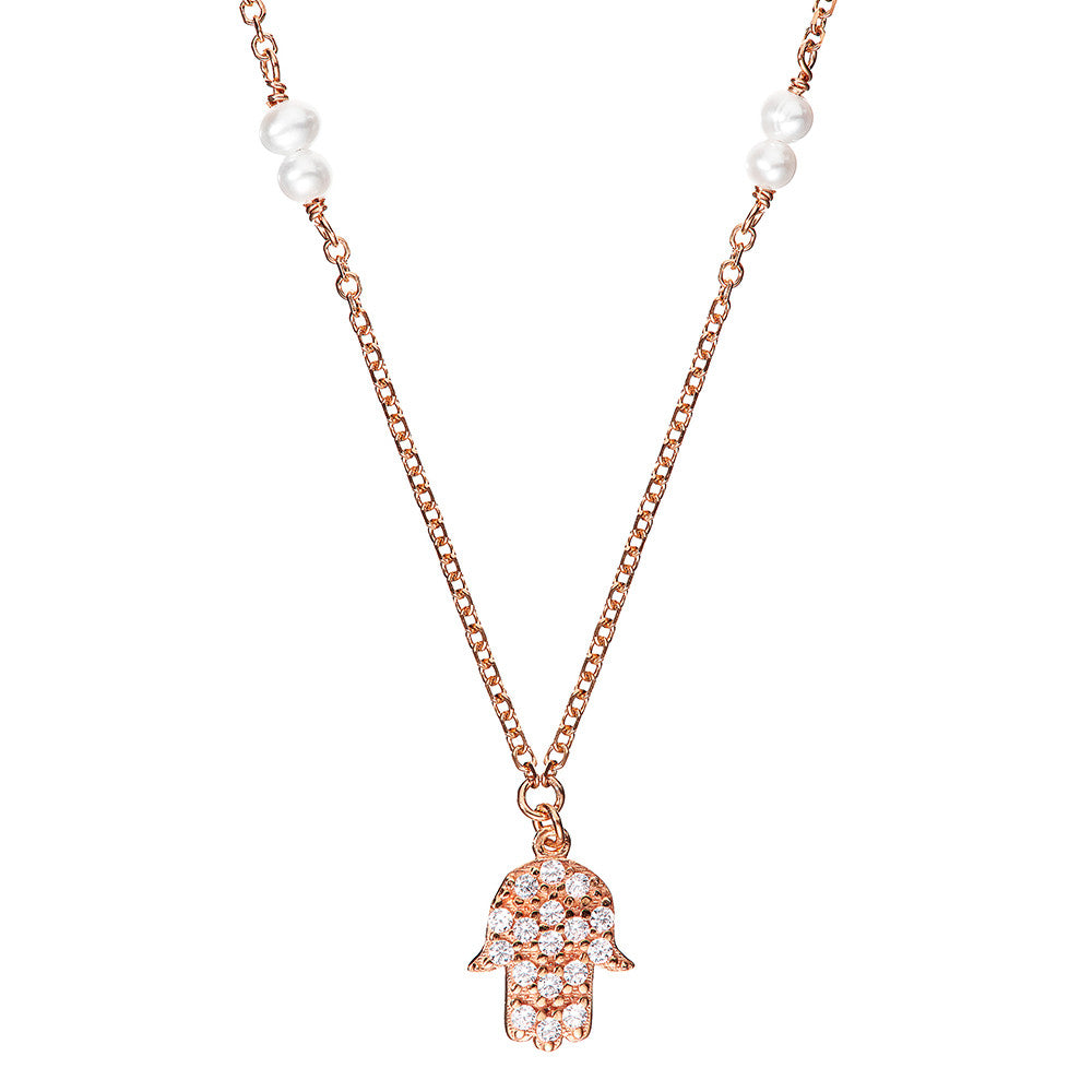 Rose Gold Hamsa Necklace | Vamp London Jewellery