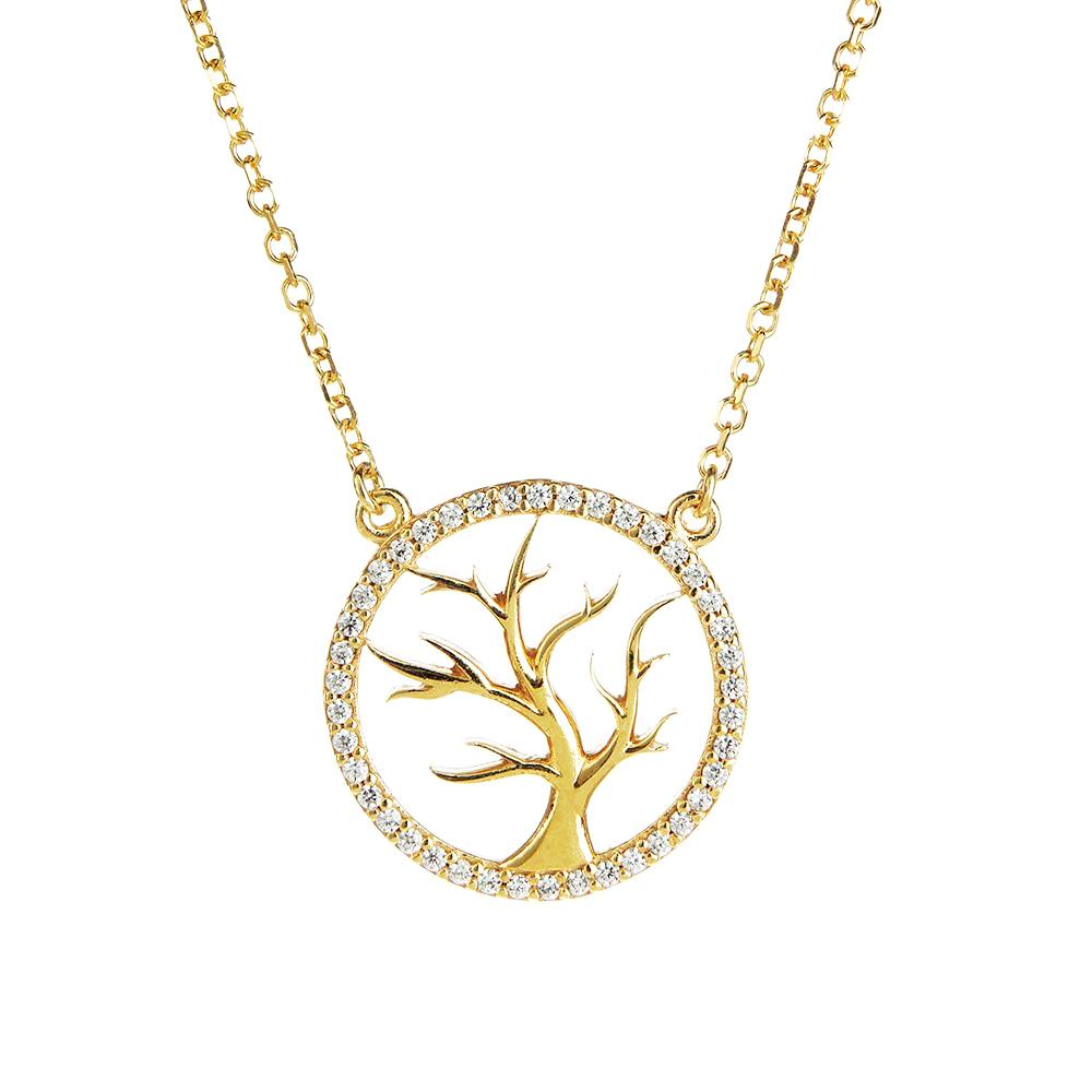 Yellow Gold Tree of Life Necklace | Vamp London Jewellery