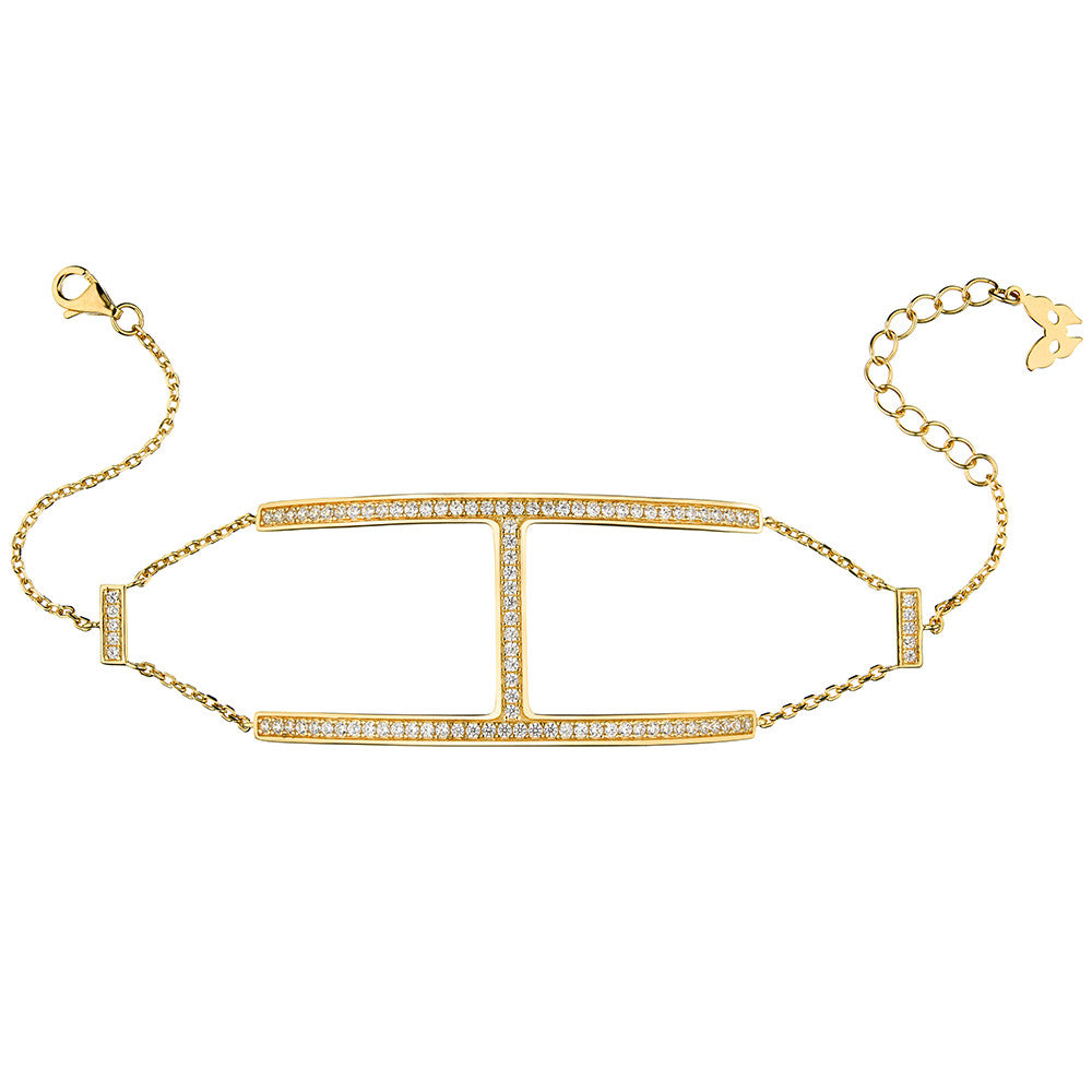 Yellow Gold H Bracelet | Vamp London Jewellery